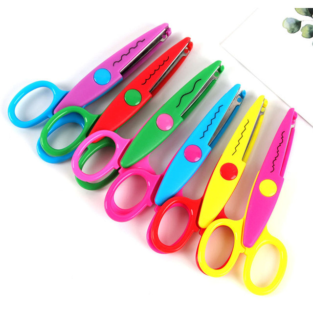 Creative Wavy Pattern Scissors Kawaii Safety Scissors for Kids DIY Paper  Cutter Utility Knife Stationery School Office Supplies - AliExpress